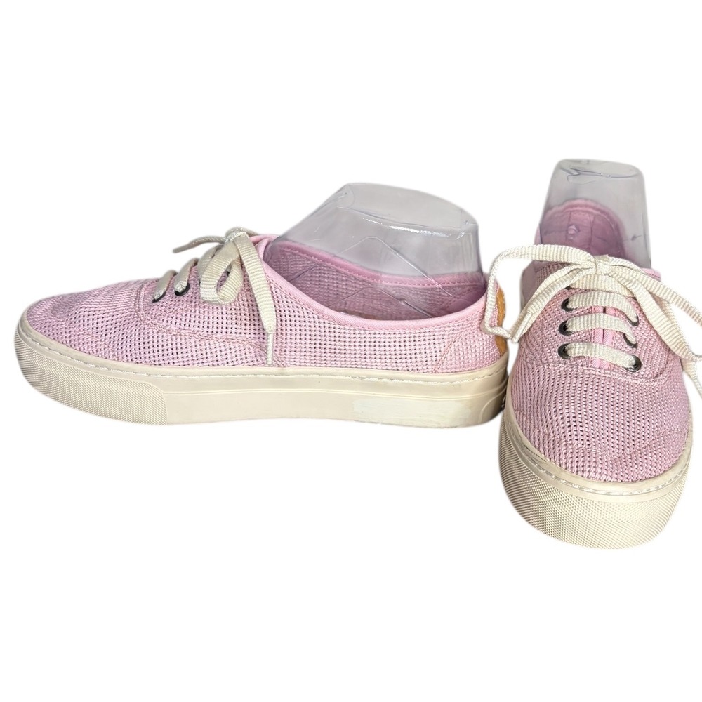 Soludos Pink Woven Perforated Lace Up Canvas Sneakers‎ Womens Size 8.5 - Picture 3 of 8